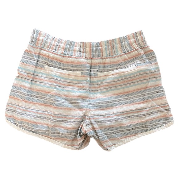Althleta Striped Linen Jacquard Sandbar Shortie Shorts Size 0 - Picture 5 of 6